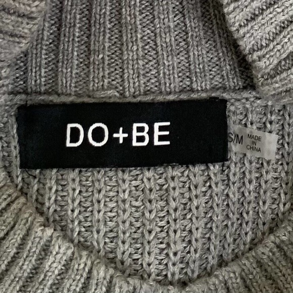 DO+BE WOMEN'S GRAY LACE UP KNIT SLEEVELESS TUNIC SWEATER - Picture 5 of 8